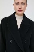 Вовняне пальто Beatrice B колір чорний перехідний двобортний