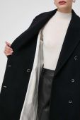 Вовняне пальто Beatrice B колір чорний перехідний двобортний
