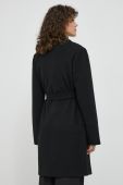 Пальто XT Studio жіночий колір чорний перехідний двобортний