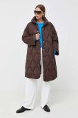 Пухова куртка Liviana Conti жіноча колір коричневий перехідна