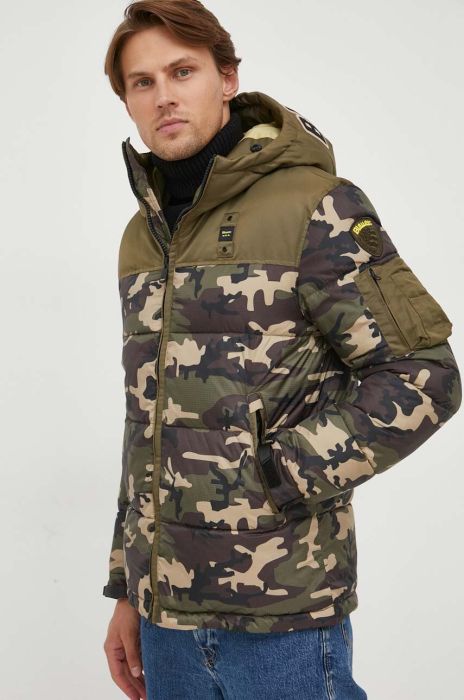 Куртка Blauer чоловіча колір зелений зимова (3578799)