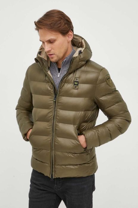 Куртка Blauer чоловіча колір зелений зимова (3565166)