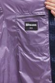 Пухова куртка Blauer жіноча колір синій зимова