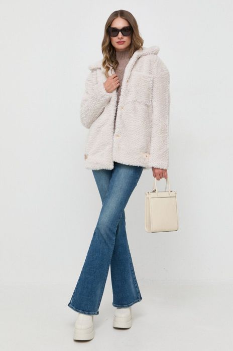 Куртка Silvian Heach жіноча колір бежевий перехідна oversize