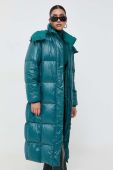Пухова куртка Silvian Heach жіноча колір бірюзовий зимова