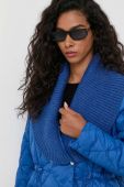 Пухова куртка Silvian Heach жіноча перехідна oversize колір блакитний