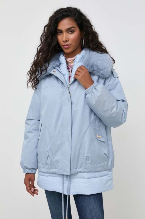 Пухова куртка Silvian Heach жіноча зимова колір блакитний