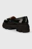 Шкіряні мокасини Charles Footwear Zulia жіночі колір чорний на платформі Zulia.Loafer.Black