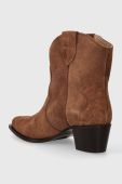 Замшеві черевики Charles Footwear Viola жіночі колір коричневий каблук блок Viola.Western.B.L.C