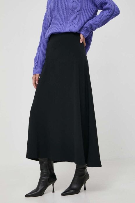 Спідниця Liviana Conti колір чорний midi розкльошена