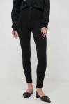 Штани Silvian Heach жіночі колір чорний облягаюче висока посадка (3658130)
