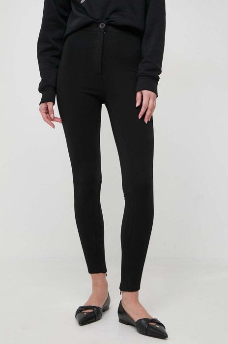 Штани Silvian Heach жіночі колір чорний облягаюче висока посадка (3658130)