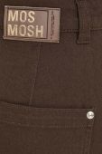 Штани Mos Mosh жіночі колір коричневий широке висока посадка