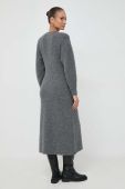 Сукня з домішкою вовни Beatrice B колір сірий maxi oversize