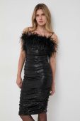 Сукня Nissa колір чорний mini облягаюча (3649213)