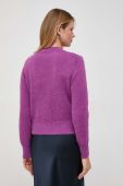 Светр з домішкою вовни Silvian Heach жіночий колір фіолетовий півгольф
