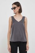 Шовковий топ Mos Mosh колір сірий